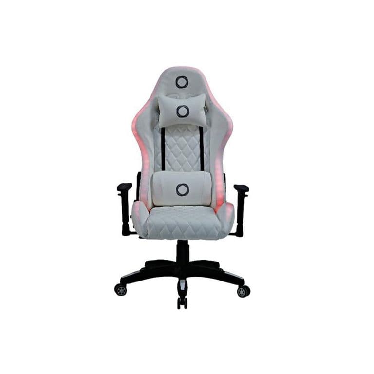 Silla Gamer Pro RGB con Control Remoto Apoyabrazos 2D Reclinable Blanca
