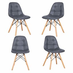 Pack 4 unidades Silla comedor Eames Gris