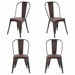 Pack 4 unidades Silla de Comedor Tolix color Cobre