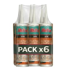 Pack 6 Adhesivo De Montaje 310 Multiuso Madera Yeso