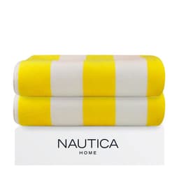 2 Toallas de Playa 100% algodon 163x81cm CABANA amarilla