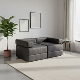 SOFA CAMA ARKOS EN FELPA Gris oscuro