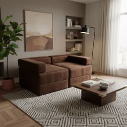 SOFA CAMA ARKOS EN FELPA Chocolate