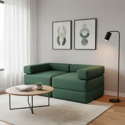 SOFA CAMA ARKOS EN LINO Verde oliva