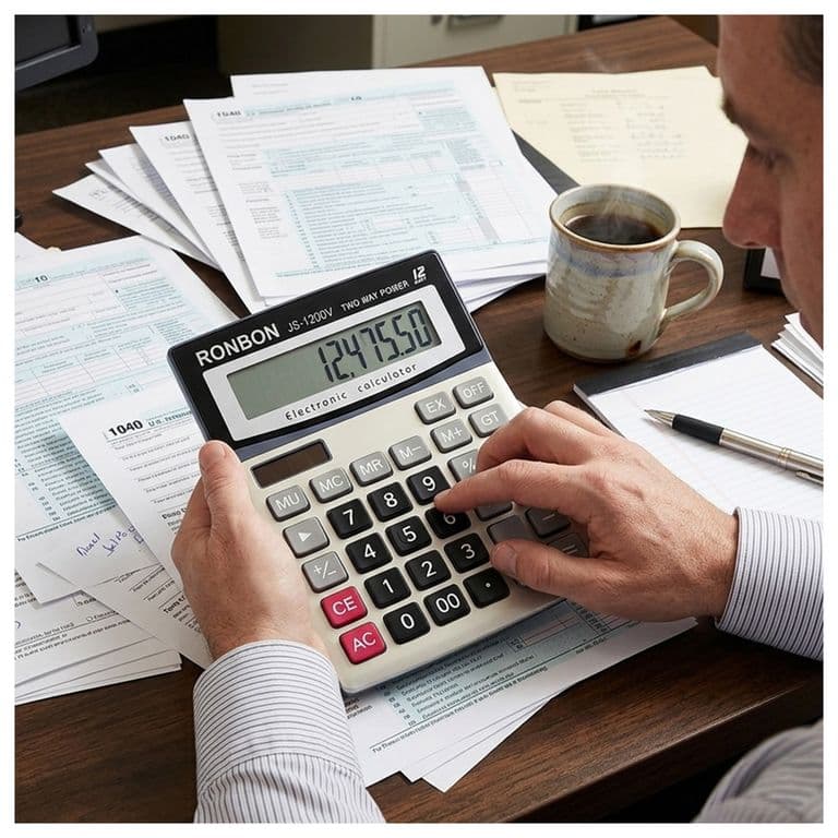 Calculadora Ronbon JS-1200V de 12 Digitos con Pantalla Grande