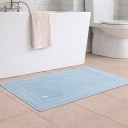 Toalla de piso SAVOY Home algodon premium 50x80 cm celeste