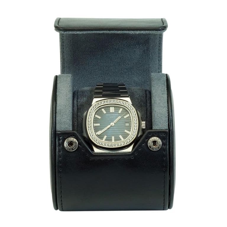 Estuche Reloj Cuero Individual Negro Negro TALLA UNICA
