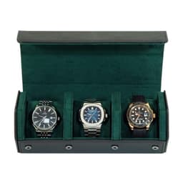 Caja Para Relojes 3 Espacios Hexagonal Negro Negro TALLA UNICA