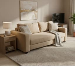 SOFA CAMA MULTIFUNCIONAL EN FELPA Beige