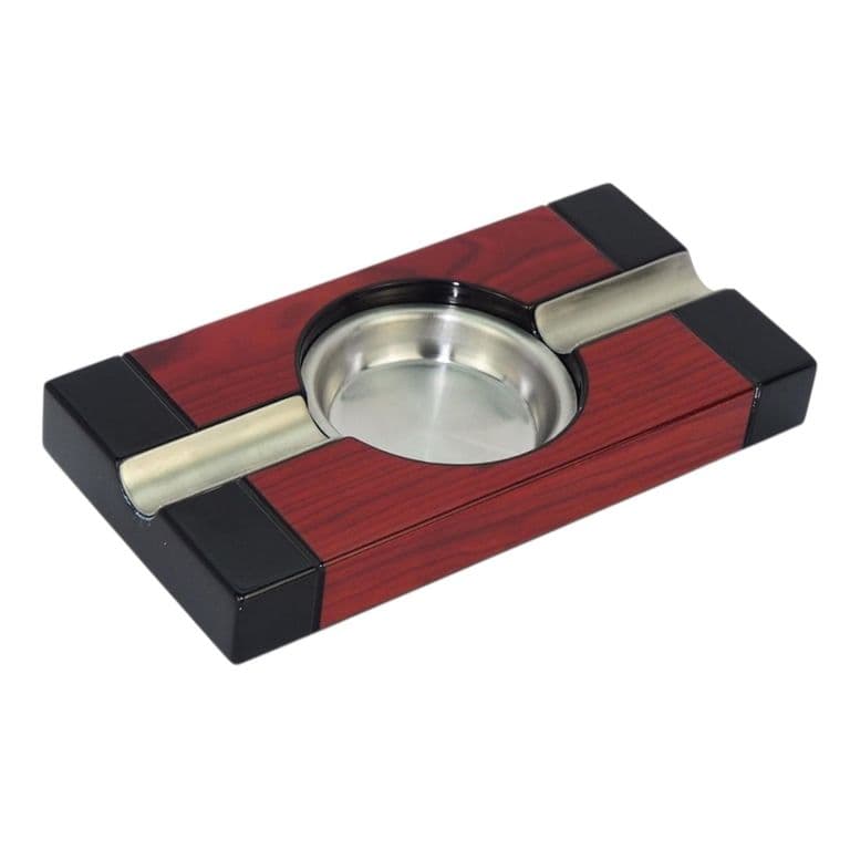 Cenicero para Puros Cherry Negro con Plato Metal