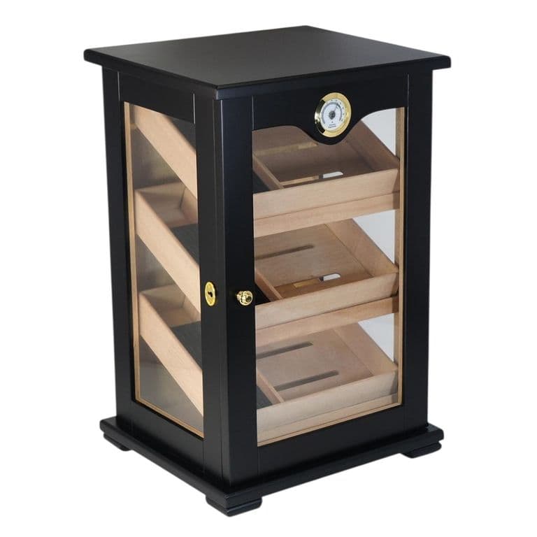 Gabinete Humidor 150 Puros Negro Mate
