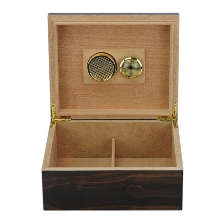 Humidor para 25 Puros Walnut MDF con Higrometro