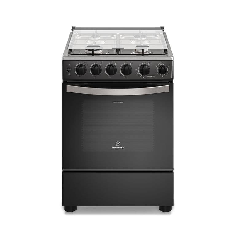 Cocina a Gas 4 Platos Horno Vapor y Temporizador FM4TPC Negra