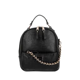 Mochila Mujer Amberes Pequena Cuero de PU Negra ST6 Negro S