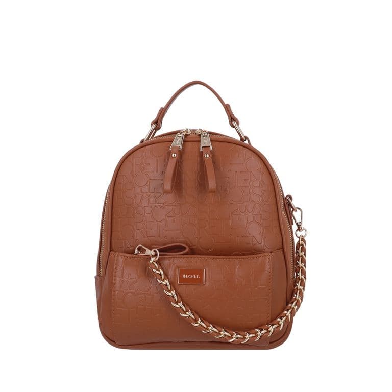 Mochila Mujer Amberes Pequena Cuero de PU Cafe ST6 Cafe S