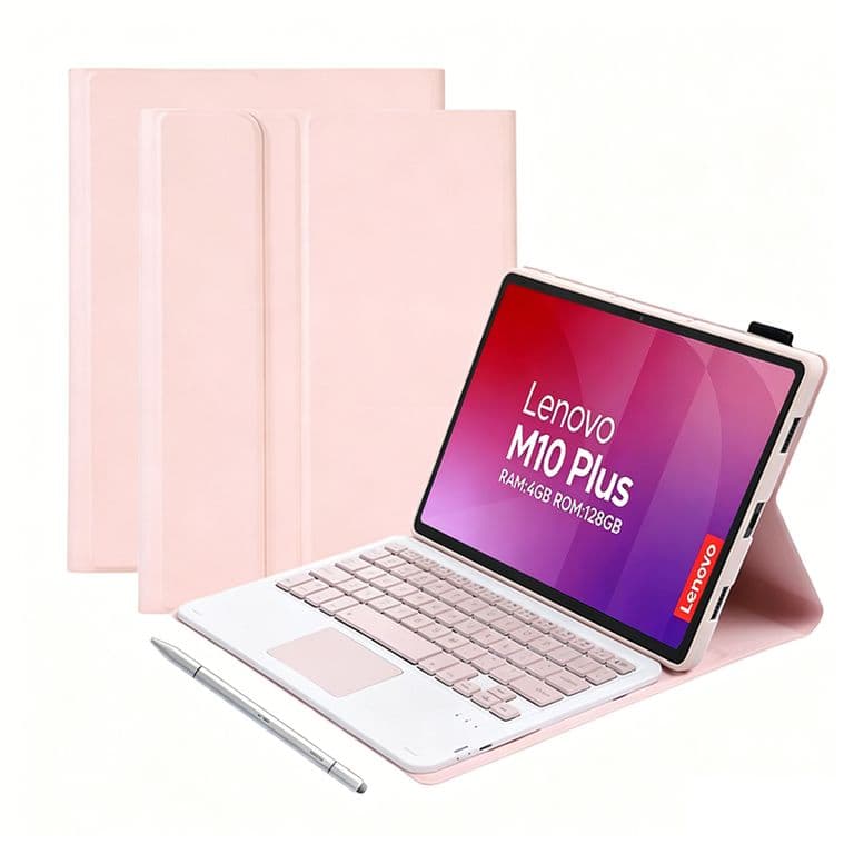 Tablet Pad M10 Plus 4GB+128GB 10.6 2KLCD MediaTek G80 7700MAh Gris+Teclado Rosado+Lapiz