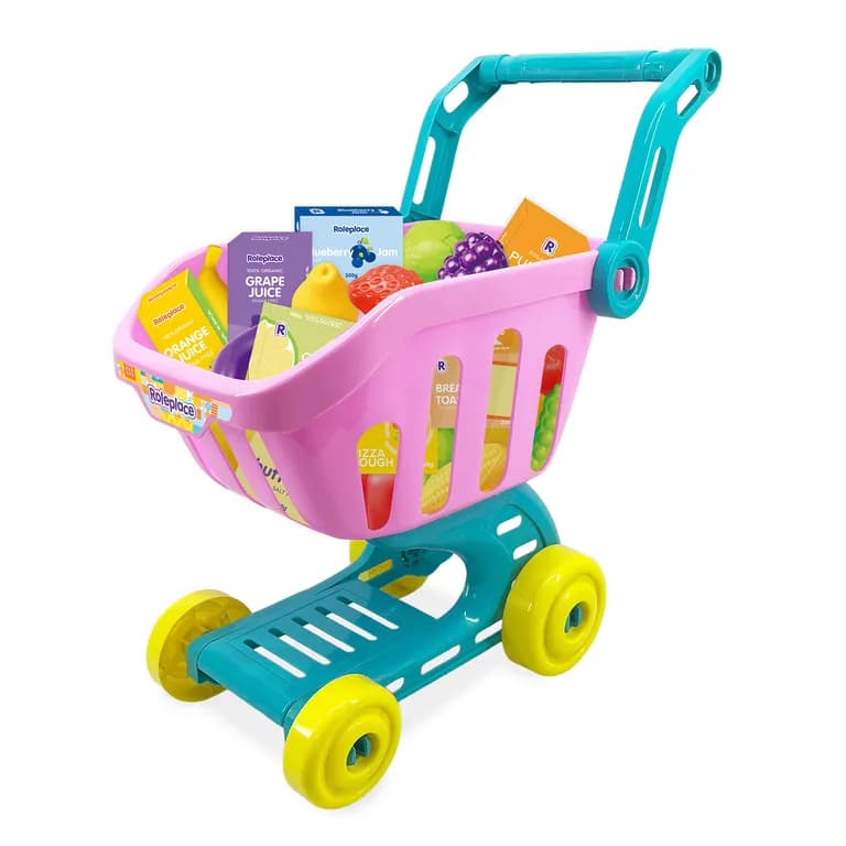 Carrito de Compras Infantil con Accesorios de Supermercado
