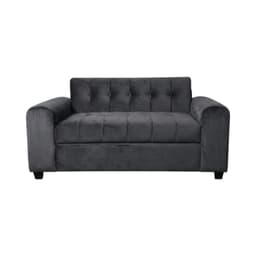 SOFA TRES CUERPOS BRAZO REDONDO EN FELPA Gris oscuro