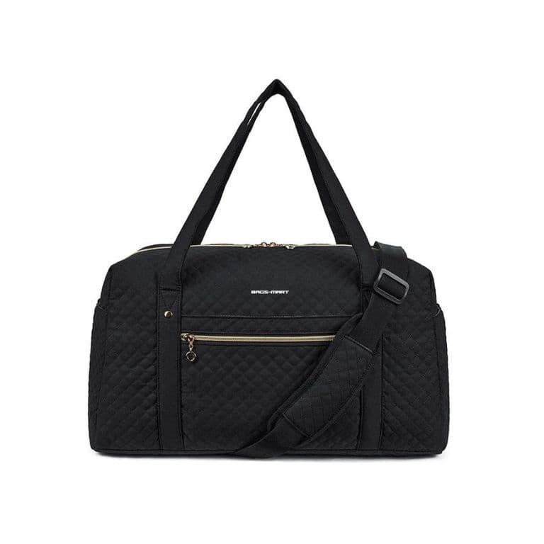 Bolso Fin de Semana con Bolsa para Zapatos Negro Negro TALLA UNICA