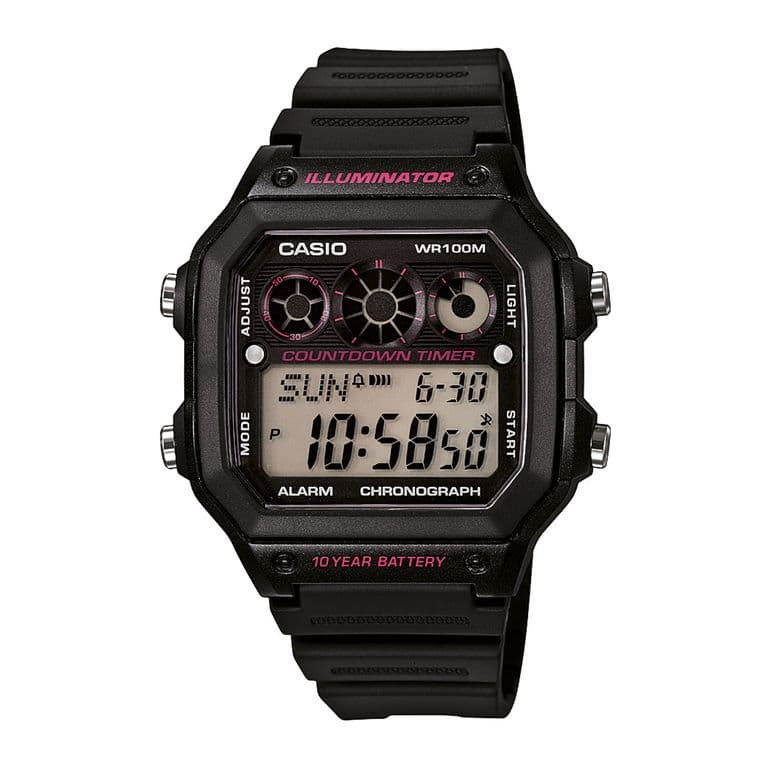 Reloj AE-1300WH-1A2 AE1300WH1A2 Hombre Digital Resina Deportivo Negro TALLA UNICA