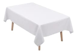 Mantel De Hule Mesa Rectangular Diseno Liso 140x180cm - Blanco