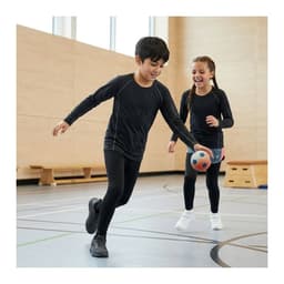 Polera Primera Capa Termica Algodon Infantil Ninos Juvenil Negro 12-14