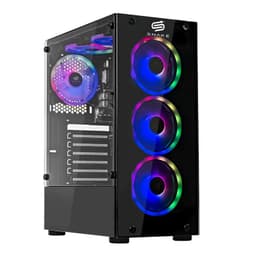 Gabinete Gariba Black, Vidrio Templado, Mid-tower