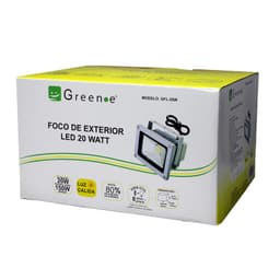 Foco LED Exterior 20W Green-e Potente Luz Calida y Elegancia