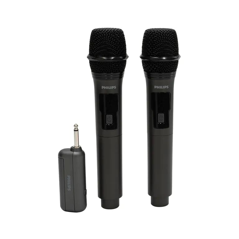 Set 2 Microfonos Inalambricos Recargables con Receptor DLM3401TP