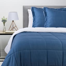 PLUMON ESTAMPADO CON SHERPA KING AZUL Azul KING