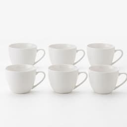 6 Tazas Te Porcelana Blanca 260ml -