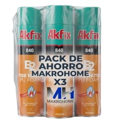 Set 3 Espuma Poliuretano 840 750ml Resistente Fuego B2