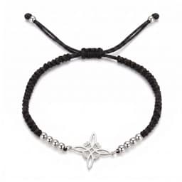 Pulsera Tejida Nudo de Bruja Unisex Negra Negro TALLA UNICA