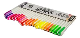 Destacadores Doble Punta Biselada Y Fina 24 Colores