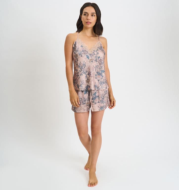 PIJAMA MUJER LORE LACE BEIGE ESTAMPADO Beige S