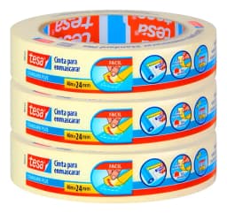 Pack 3 Cintas Enmascarar 24mm X 40mt