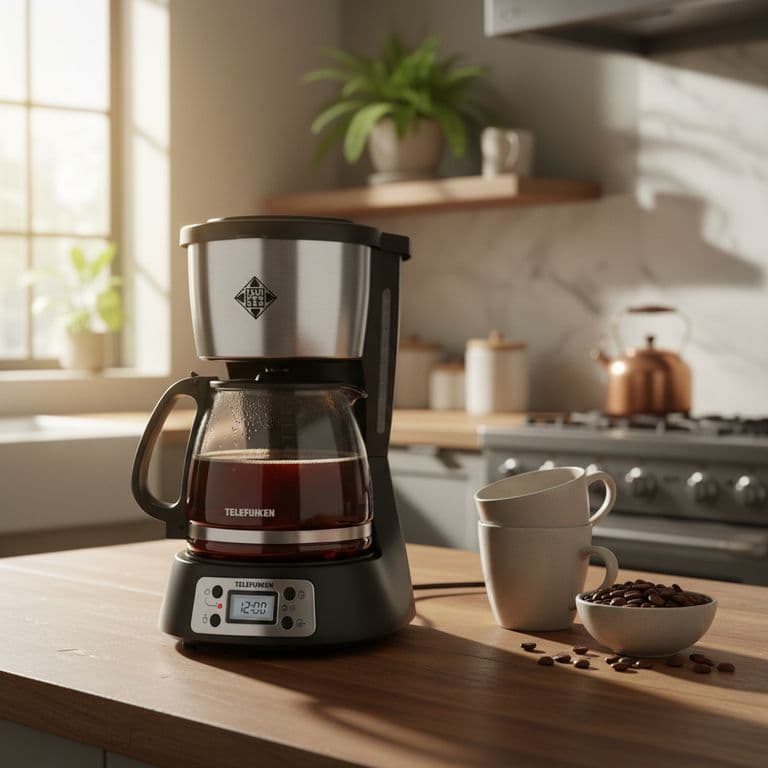 Cafetera Electrica Venezia negro plateado