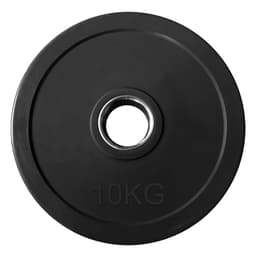 Par Discos 10 Kg Preolimpico Caucho Negro