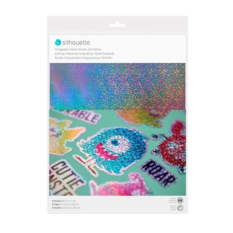 Papel Adh Imprimible Holgrafico Punteado Carta