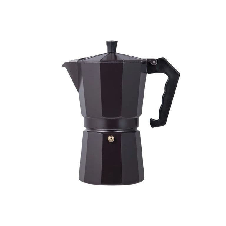 Cafetera Italiana Premium 9 Tazas Aluminio Charcoal