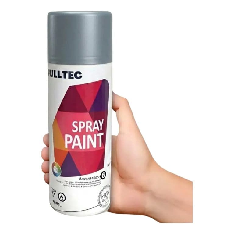 Pintura Spray Tela Madera Metal Plastico Ploeo Vehicular Gris Silver