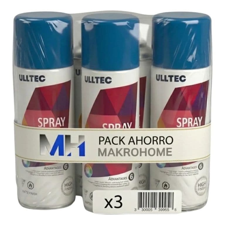 Pack X3 Pintura Spray Tela Madera Metal Plastico Vehicular Azul 21