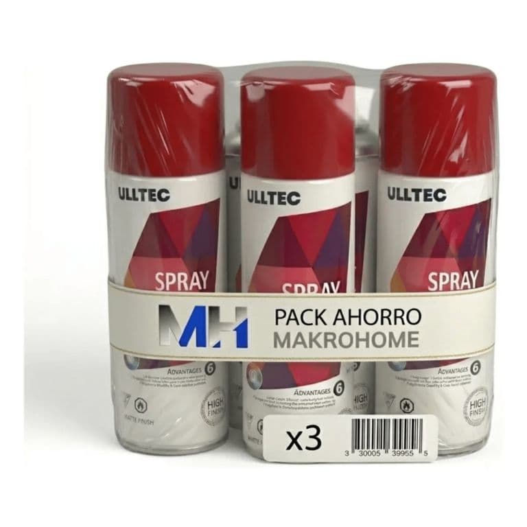 Pack X3 Pintura Spray Tela Madera Metal Plastico Vehicular Rojo Scarlet