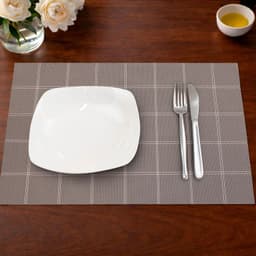 Individual de mesa Home 45x30cm cafe a cuadros