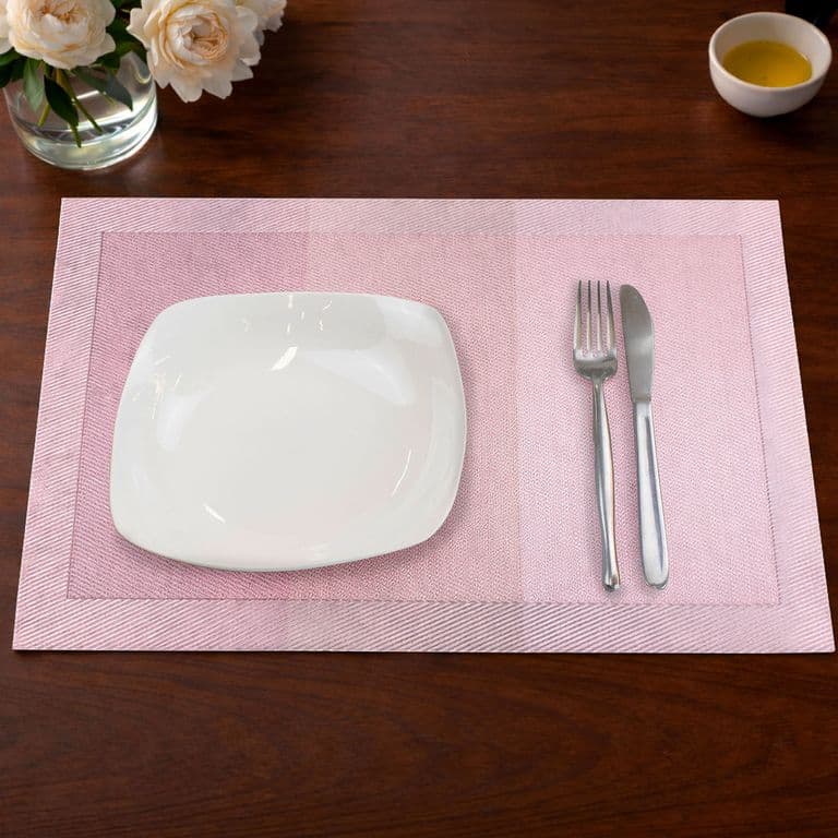 Pack 4 Individuales de mesa Home 45x30cm degrade rosa