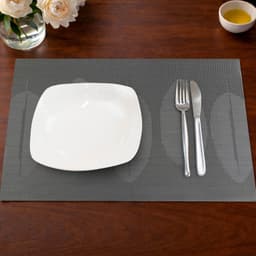 Pack 2 Individuales Home 45x30cm reversible hojas gris