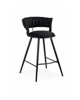 Silla de Bar Fijas 66 cm Gales Black Negro