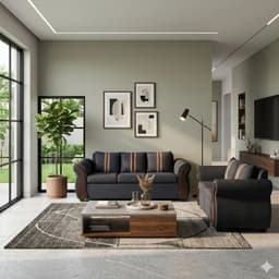 SOFA 3 CUERPOS MONTANA Negro mate