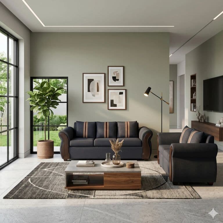SOFA 3 CUERPOS MONTANA Negro mate