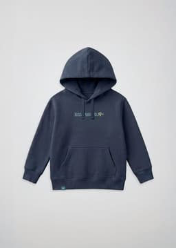 Poleron Hoodie Algodon Print Ninos Azul 9-10 ANOS
